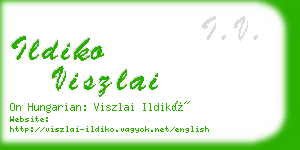 ildiko viszlai business card